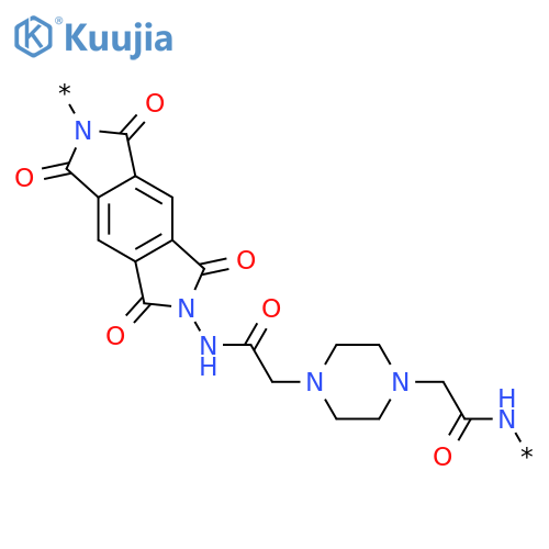 Poly[(5,7-dihydro-1,3,5,7-tetraoxobenzo[1,2-c:4,5-c']dipyrrole-2,6(1H,3H)-diyl)imino(1-oxo-1,2-ethanediyl)-1,4-piperazinediyl(2-oxo-1,2-ethanediyl)imino] structure