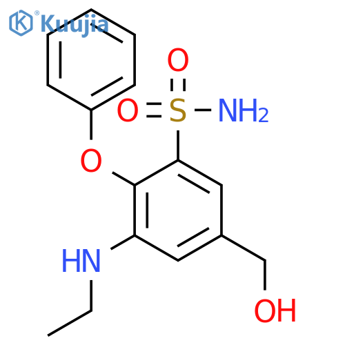 Benzenesulfonamide, 3-(ethylamino)-5-(hydroxymethyl)-2-phenoxy- structure