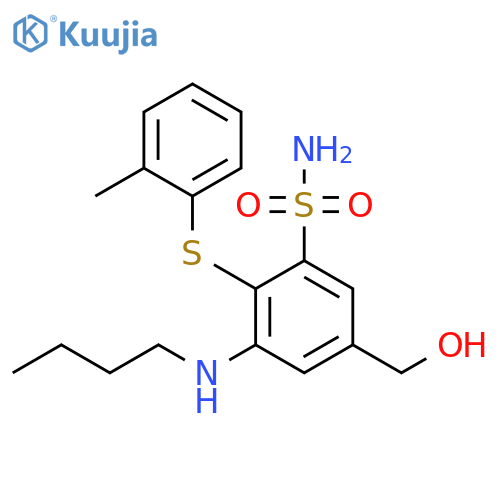 Benzenesulfonamide,3-(butylamino)-5-(hydroxymethyl)-2-[(2-methylphenyl)thio]- structure