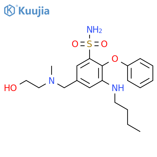 Benzenesulfonamide,3-(butylamino)-5-[[(2-hydroxyethyl)methylamino]methyl]-2-phenoxy- structure