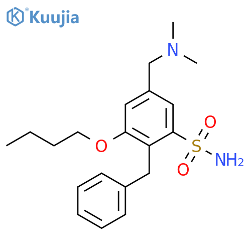 Benzenesulfonamide,3-butoxy-5-[(dimethylamino)methyl]-2-(phenylmethyl)- structure