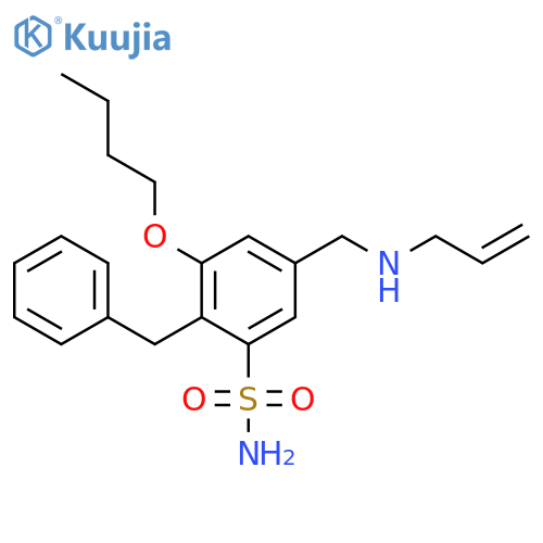 Benzenesulfonamide,3-butoxy-2-(phenylmethyl)-5-[(2-propenylamino)methyl]- structure