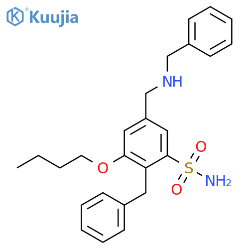 Benzenesulfonamide,3-butoxy-2-(phenylmethyl)-5-[[(phenylmethyl)amino]methyl]- structure