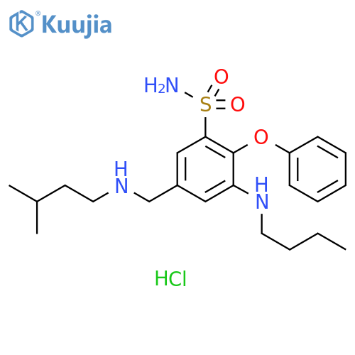 Benzenesulfonamide,3-(butylamino)-5-[[(3-methylbutyl)amino]methyl]-2-phenoxy-,dihydrochloride structure