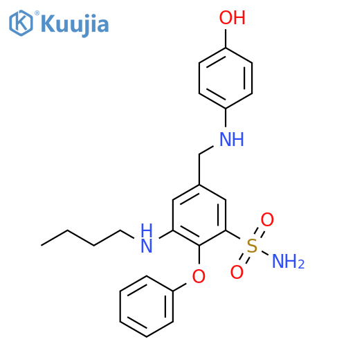 Benzenesulfonamide,3-(butylamino)-5-[[(4-hydroxyphenyl)amino]methyl]-2-phenoxy- structure