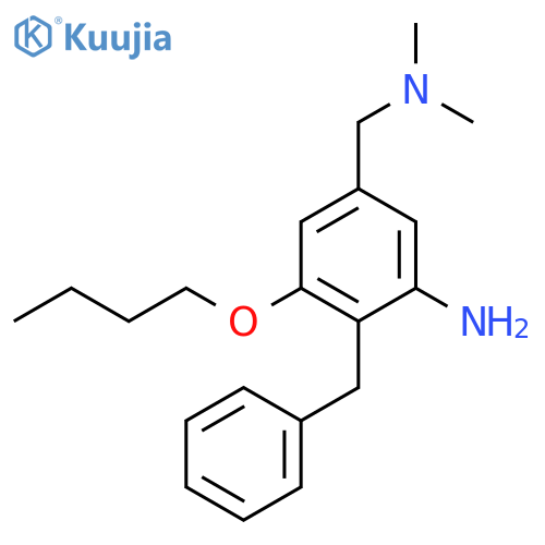 Benzenemethanamine,3-amino-5-butoxy-N,N-dimethyl-4-(phenylmethyl)- structure