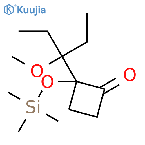 Cyclobutanone, 2-(1-ethyl-1-methoxypropyl)-2-[(trimethylsilyl)oxy]- structure