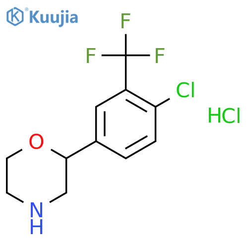 Morpholine, 2-[4-chloro-3-(trifluoromethyl)phenyl]-, hydrochloride structure