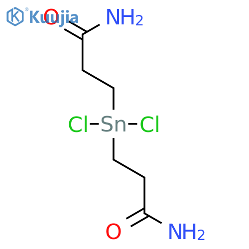 3-(2-carbamoylethyl-dichloro-stannyl)propanamide structure