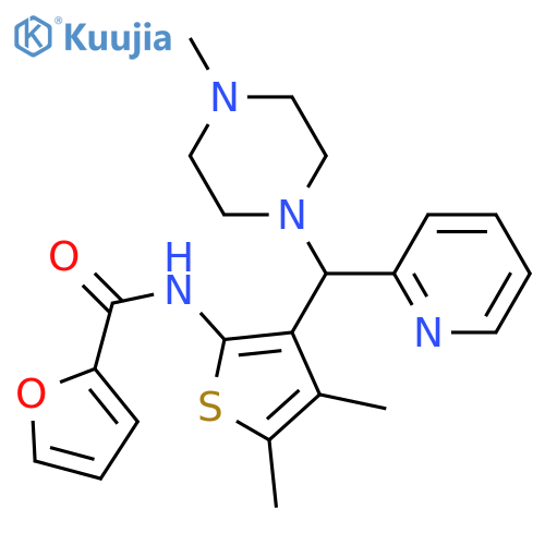 N-{4,5-dimethyl-3-(4-methylpiperazin-1-yl)(pyridin-2-yl)methylthiophen-2-yl}furan-2-carboxamide structure