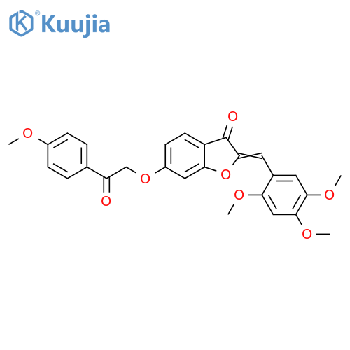 (2Z)-6-[2-(4-methoxyphenyl)-2-oxoethoxy]-2-[(2,4,5-trimethoxyphenyl)methylidene]-1-benzofuran-3-one structure