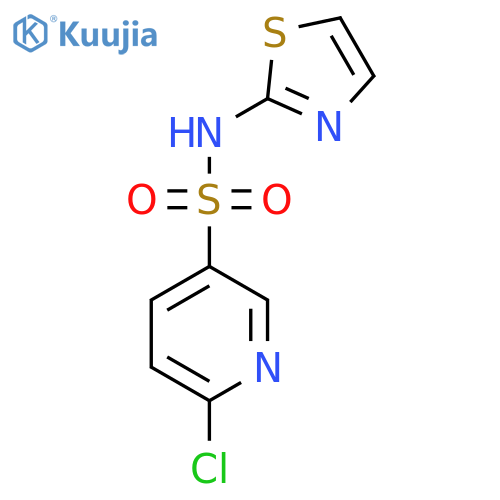 6-Chloro-N-(1,3-thiazol-2-yl)pyridine-3-sulfonamide structure