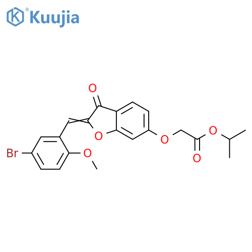 propan-2-yl 2-{(2Z)-2-(5-bromo-2-methoxyphenyl)methylidene-3-oxo-2,3-dihydro-1-benzofuran-6-yloxy}acetate structure
