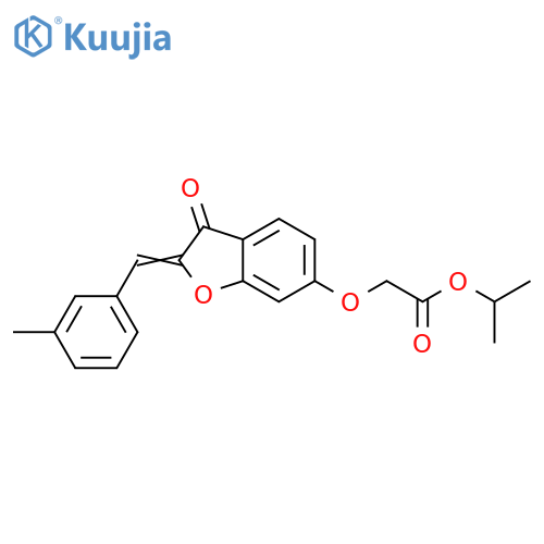 propan-2-yl 2-{(2Z)-2-(3-methylphenyl)methylidene-3-oxo-2,3-dihydro-1-benzofuran-6-yloxy}acetate structure