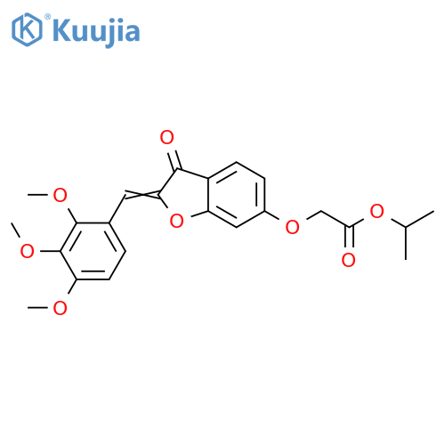 propan-2-yl 2-{(2Z)-3-oxo-2-(2,3,4-trimethoxyphenyl)methylidene-2,3-dihydro-1-benzofuran-6-yloxy}acetate structure