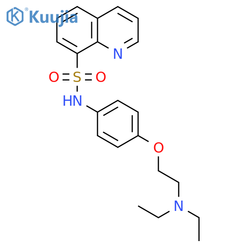 8-QUINOLINESULFONAMIDE, N-[4-[2-(DIETHYLAMINO)ETHOXY]PHENYL]- structure