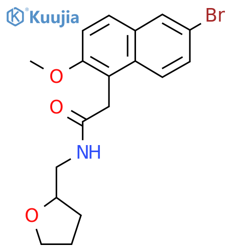 2-(6-bromo-2-methoxynaphthalen-1-yl)-N-(oxolan-2-yl)methylacetamide structure