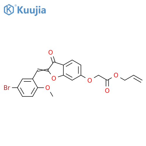 prop-2-en-1-yl 2-{(2Z)-2-(5-bromo-2-methoxyphenyl)methylidene-3-oxo-2,3-dihydro-1-benzofuran-6-yloxy}acetate structure
