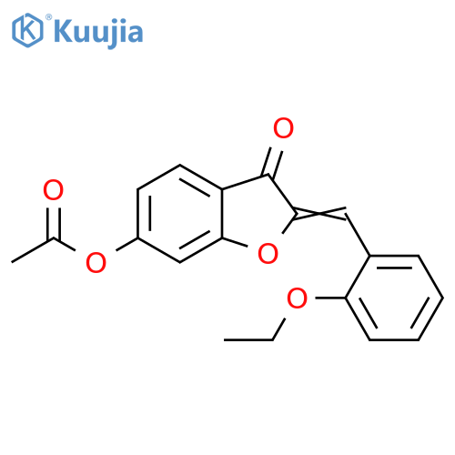 (2Z)-2-(2-ethoxyphenyl)methylidene-3-oxo-2,3-dihydro-1-benzofuran-6-yl acetate structure