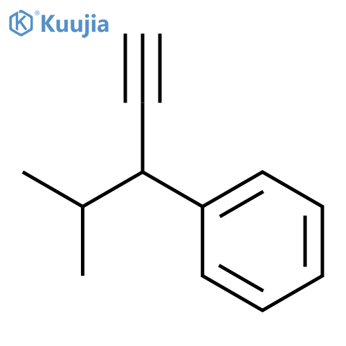 (4-methylpent-1-yn-3-yl)benzene structure
