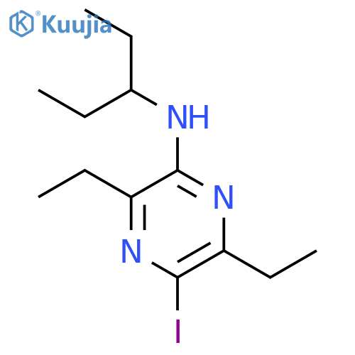 PYRAZINAMINE, 3,6-DIETHYL-N-(1-ETHYLPROPYL)-5-IODO- structure