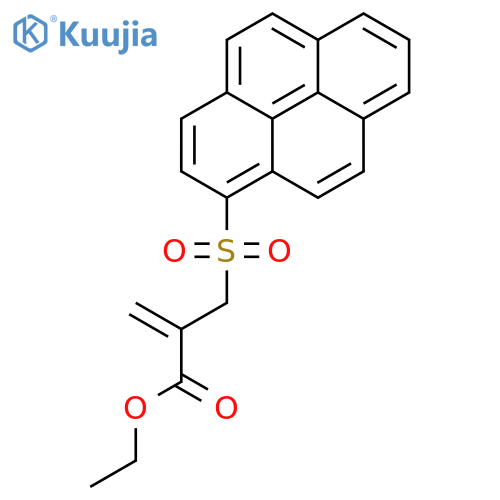 2-Propenoic acid, 2-[(1-pyrenylsulfonyl)methyl]-, ethyl ester structure