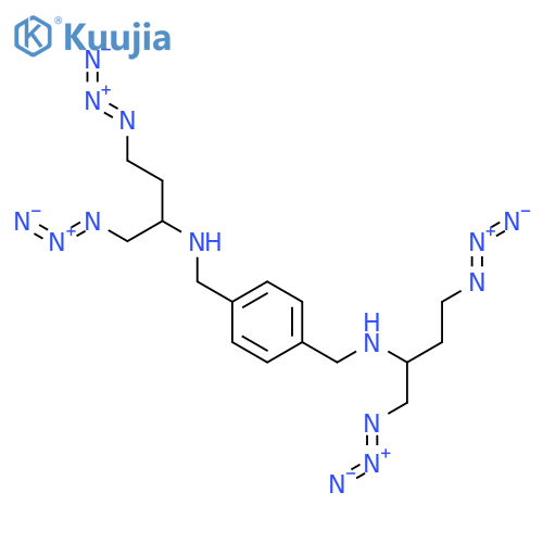 1,4-Benzenedimethanamine, N,N'-bis[3-azido-1-(azidomethyl)propyl]- structure