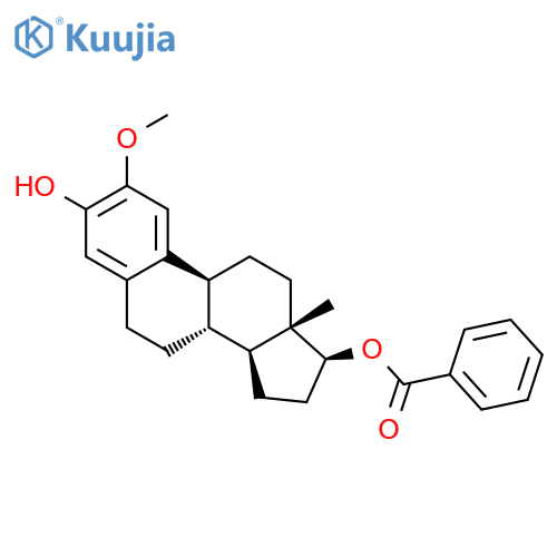Estra-1,3,5(10)-triene-3,17-diol, 2-methoxy-, 17-benzoate, (17b)- structure