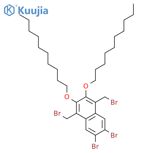 NAPHTHALENE, 6,7-DIBROMO-1,4-BIS(BROMOMETHYL)-2,3-BIS(DECYLOXY)- structure