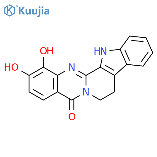 Indolo[2,3:3,4]pyrido[2,1-b]quinazolin-5(7H)-one,  8,13-dihydro-1,2-dihydroxy- structure