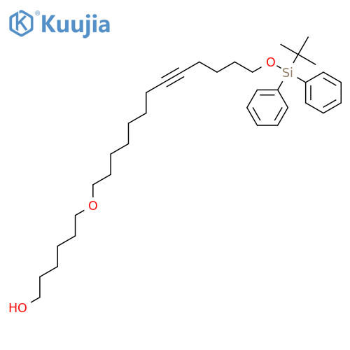 1-Hexanol, 6-[[13-[[(1,1-dimethylethyl)diphenylsilyl]oxy]-8-tridecynyl]oxy]- structure