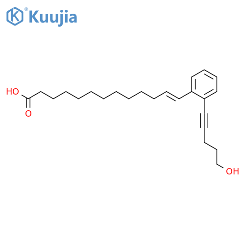 12-TRIDECENOIC ACID, 13-[2-(5-HYDROXY-1-PENTYNYL)PHENYL]- structure