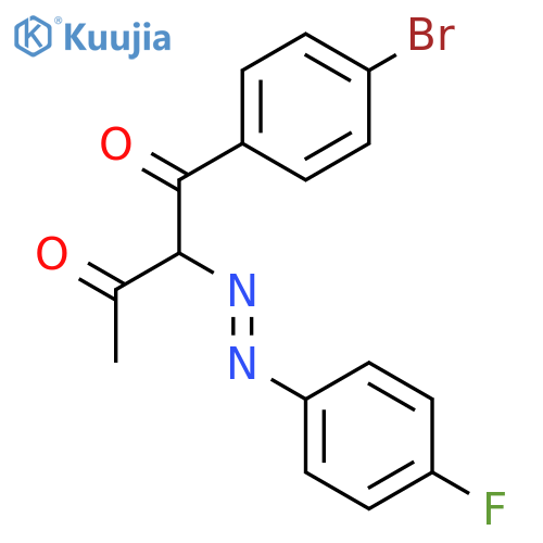 1,3-Butanedione, 1-(4-bromophenyl)-2-[(4-fluorophenyl)azo]- structure