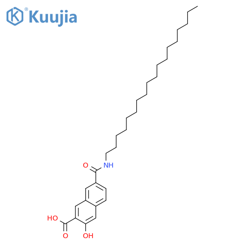 2-NAPHTHALENECARBOXYLIC ACID, 3-HYDROXY-7-[(OCTADECYLAMINO)CARBONYL]- structure