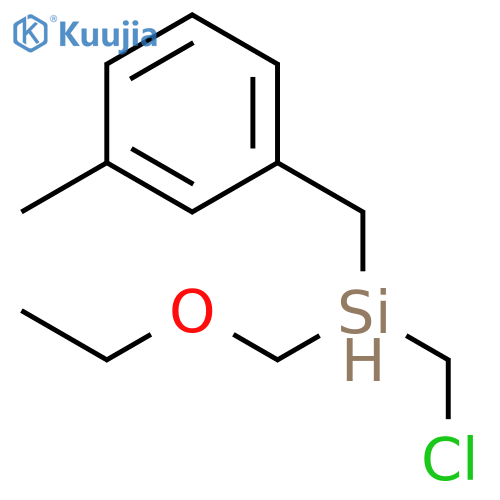 Silane, (chloromethyl)ethoxymethyl[(3-methylphenyl)methyl]- structure