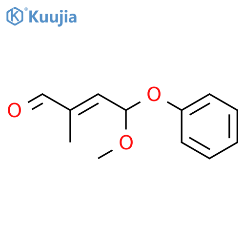 2-Butenal, 4-methoxy-2-methyl-4-phenoxy-, (E)- structure