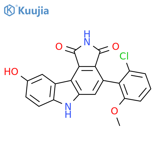 Pyrrolo[3,4-c]carbazole-1,3(2H,6H)-dione,4-(2-chloro-6-methoxyphenyl)-9-hydroxy- structure