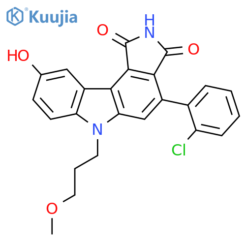 Pyrrolo[3,4-c]carbazole-1,3(2H,6H)-dione,4-(2-chlorophenyl)-9-hydroxy-6-(3-methoxypropyl)- structure