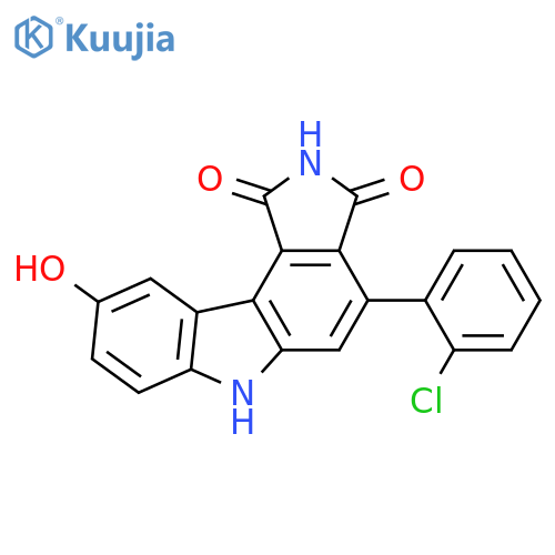 Pyrrolo[3,4-c]carbazole-1,3(2H,6H)-dione,4-(2-chlorophenyl)-9-hydroxy- structure