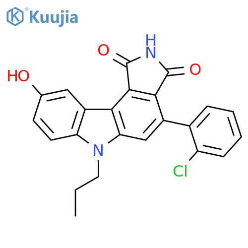 Pyrrolo[3,4-c]carbazole-1,3(2H,6H)-dione,4-(2-chlorophenyl)-9-hydroxy-6-propyl- structure