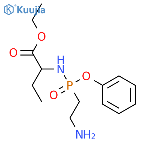 Butanoic acid, 2-[[(2-aminoethyl)phenoxyphosphinyl]amino]-, ethylester, (2S)- structure