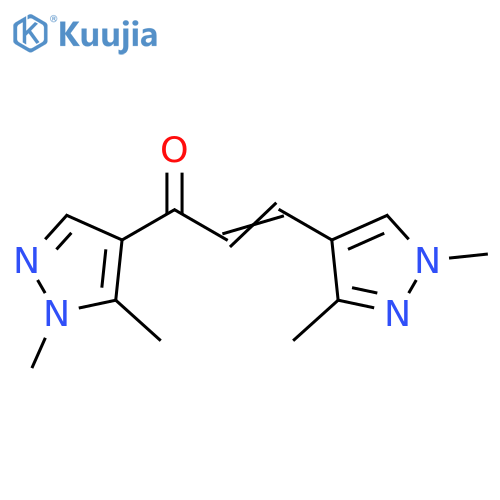 2-Propen-1-one,3-(1,3-dimethyl-1H-pyrazol-4-yl)-1-(1,5-dimethyl-1H-pyrazol-4-yl)- structure