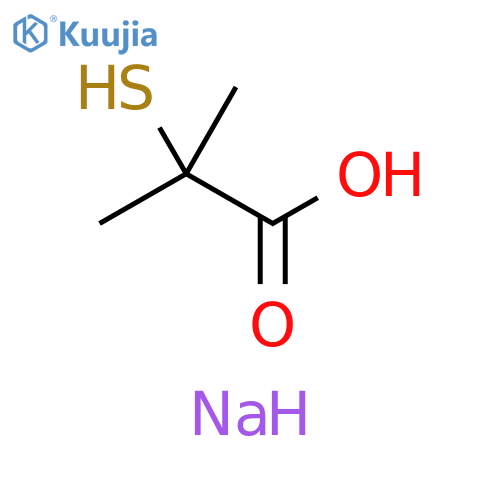 Propanoic acid, 2-mercapto-2-methyl-, disodium salt structure
