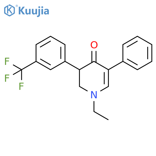 4(1H)-Pyridinone,1-ethyl-2,3-dihydro-5-phenyl-3-[3-(trifluoromethyl)phenyl]- structure