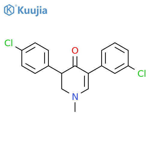 4(1H)-Pyridinone,5-(3-chlorophenyl)-3-(4-chlorophenyl)-2,3-dihydro-1-methyl- structure