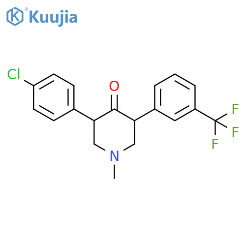4-Piperidinone,3-(4-chlorophenyl)-1-methyl-5-[3-(trifluoromethyl)phenyl]- structure