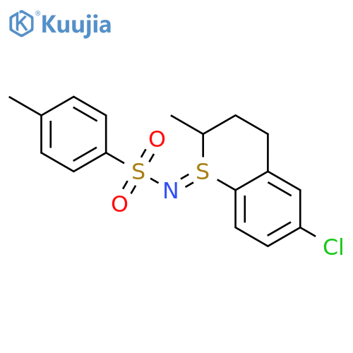 2H-1-Benzothiopyran,6-chloro-3,4-dihydro-2-methyl-1-[[(4-methylphenyl)sulfonyl]imino]- structure