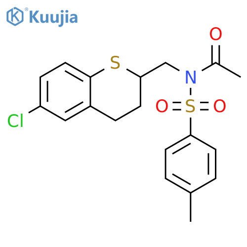 Acetamide,N-[(6-chloro-3,4-dihydro-2H-1-benzothiopyran-2-yl)methyl]-N-[(4-methylphenyl)sulfonyl]- structure