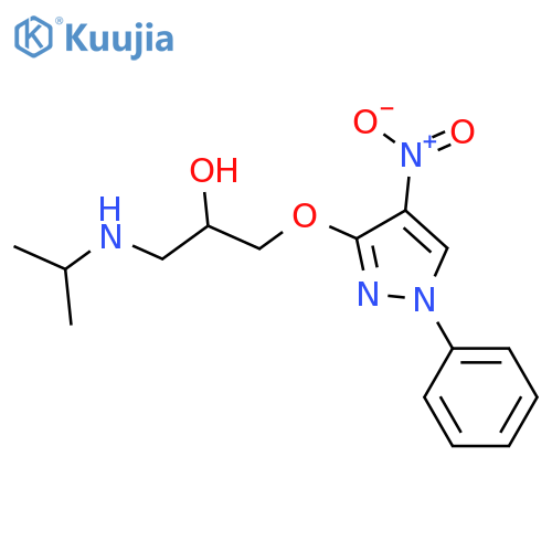 2-Propanol,1-[(1-methylethyl)amino]-3-[(4-nitro-1-phenyl-1H-pyrazol-3-yl)oxy]- structure