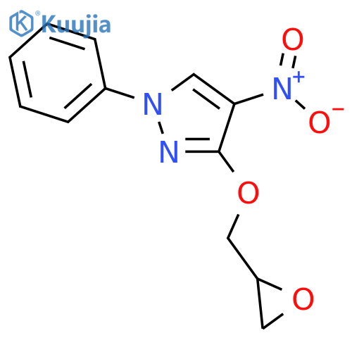 1H-Pyrazole, 4-nitro-3-(oxiranylmethoxy)-1-phenyl- structure
